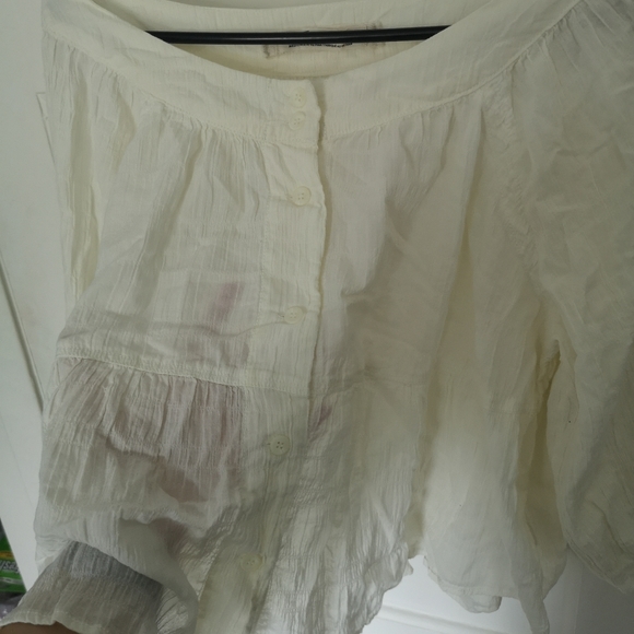 Free People Flowy Boho Hippie Summer Blouse - Picture 7 of 10